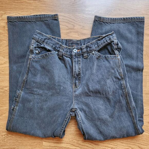 Timberland Jeans Youth Size 16 Boys Dark Gray Denim 27x26 Straight Leg - Picture 1 of 12